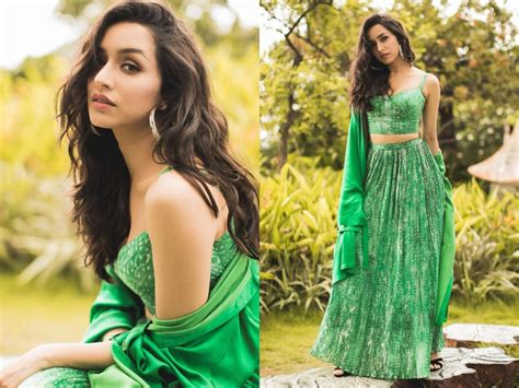 shraddha kapoor s gorgeous green lehenga is best for your friend s