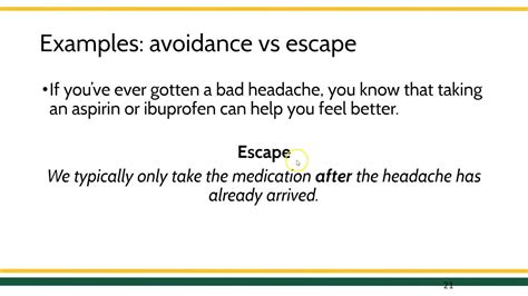 escape  avoidance examples youtube