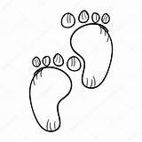 Baby Drawing Footprints Footprint Getdrawings sketch template