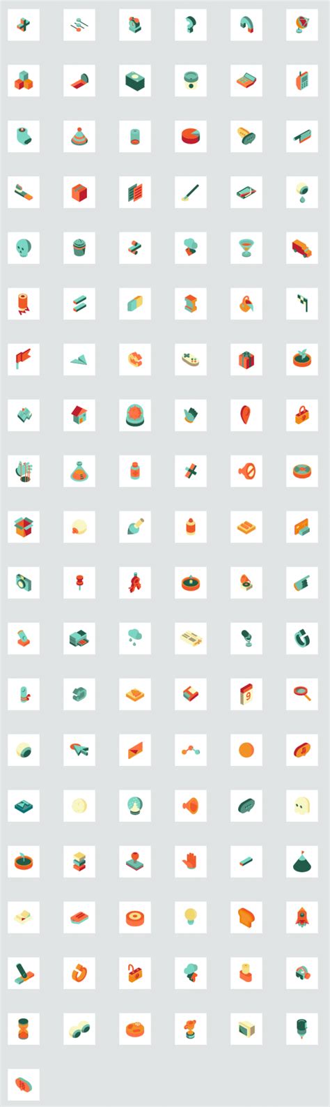 daily freebie huge set of 115 isometric icons svg