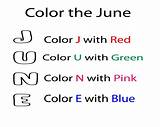 June Pages Coloring Printable Color Red sketch template