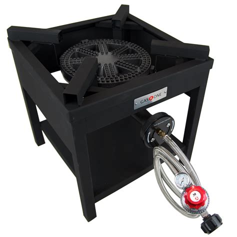 gasone square heavy duty single burner outdoor stove propane gas cooker  adjustable  psi