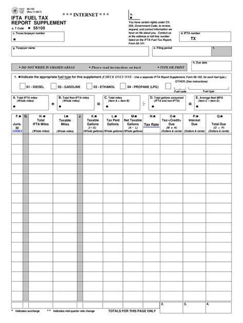 Ifta Fuel Tax Report Supplement Form Fill Out And Sign Printable Pdf