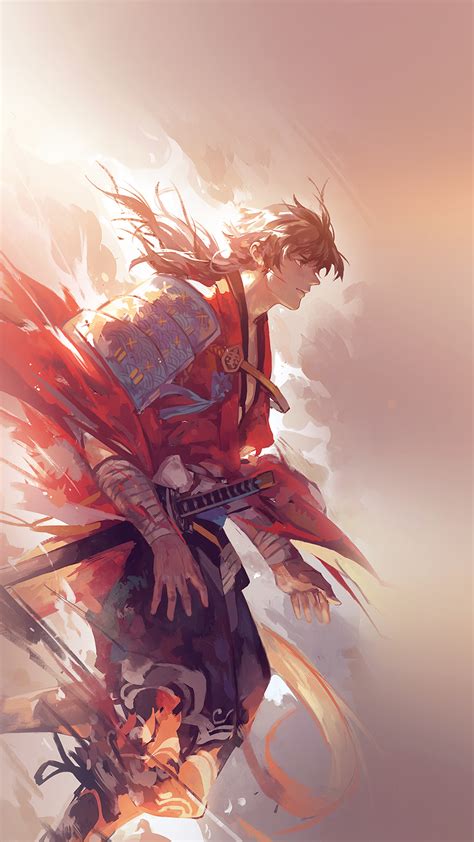 aw hanyijie hero red handsomeillustration art anime flare wallpaper