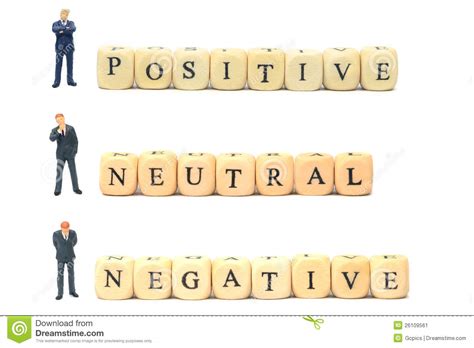 Positive Negative And Neutral Stock Image Image Of