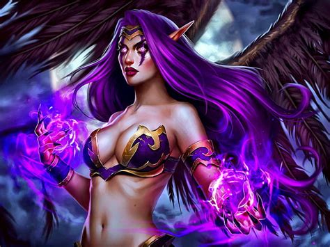 Online Crop Hd Wallpaper Fantasy Art Morgana League Of Legends Sexy