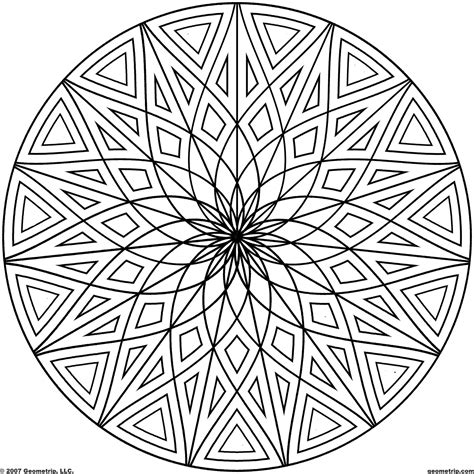 cool coloring pages  designs images cool geometric designs
