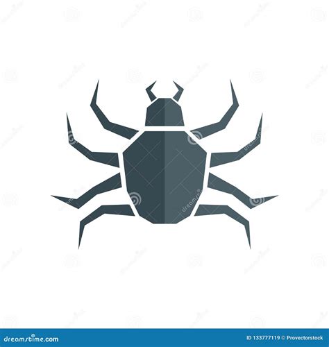 spider icon vector sign  symbol isolated  white background stock