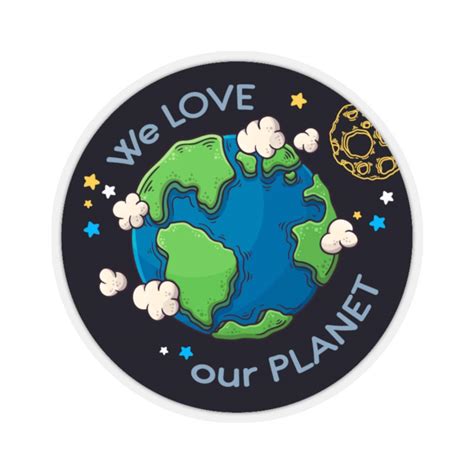 love  planet earth sticker environmental space laptop etsy