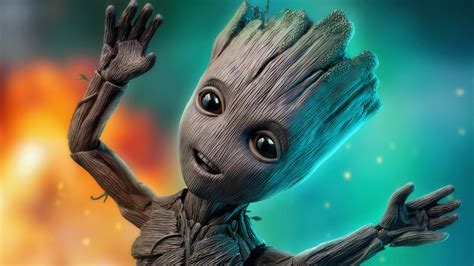 baby groot   hd superheroes  wallpapers images backgrounds   pictures