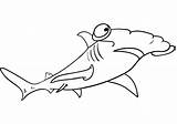 Hammerhead Requin Martillo Martello Coloriage Imprimer Tiburon Pesce Squalo Tiburón Arouisse Dibujo Primanyc sketch template