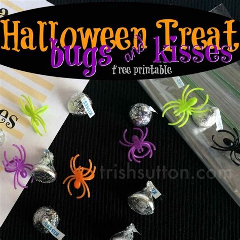 halloween treat bugs kisses  printable  printables