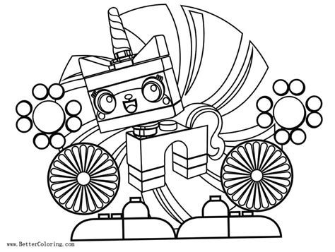 lego  unikitty coloring pages  drawing  printable