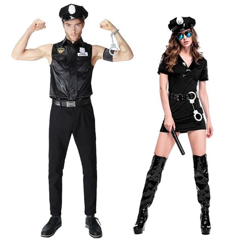 vashejiang sexy police costume for adult cop outfit for men women