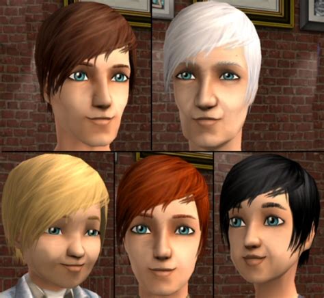 mod  sims sideswept recolors  andies ofb pixie hair  males
