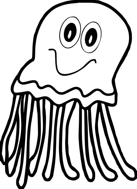 cartoon jellyfish coloring pages coloring ideas
