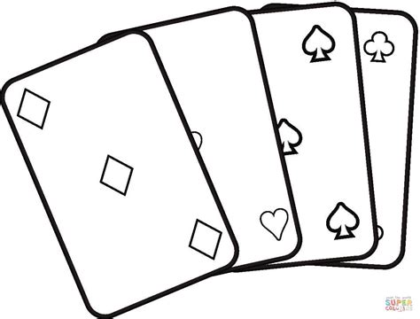 playing cards coloring page  printable coloring pages