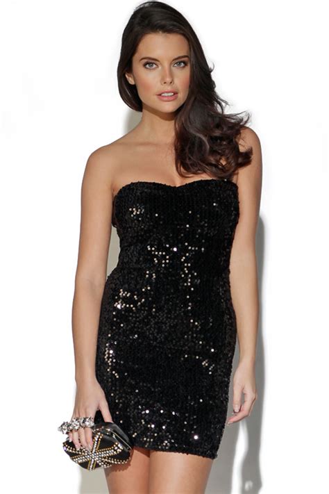 Black Sequin Dress Picture Collection