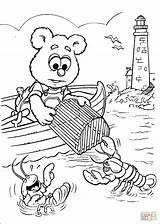 Coloring Pages Baby Fozzie Lobsters Fishing Printable Drawing Through sketch template