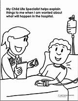 Hospital Child Life Specialist Drawing Coloring Pages Play Children Career Medical Easy Room Kids Preparation Help Colouring Cartoon When Patient sketch template