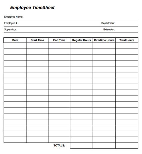 sample time sheet templates  ms word numbers pages