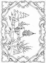 Pages Village Coloring Christmas Winter Getcolorings sketch template