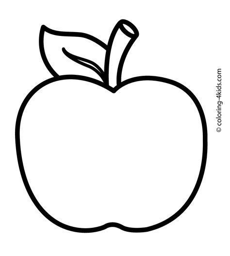 apple fruits coloring pages nice  kids printable  coloring