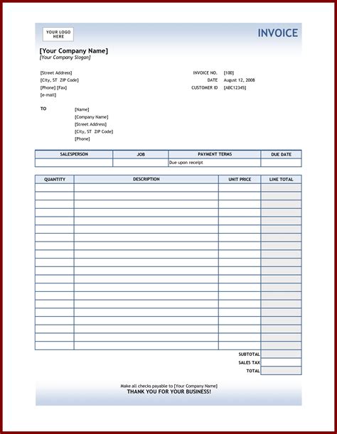 ideal simple invoice template  excel rightfed