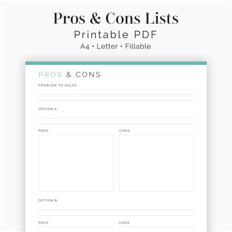 pros  cons lists  layouts neat  tidy design