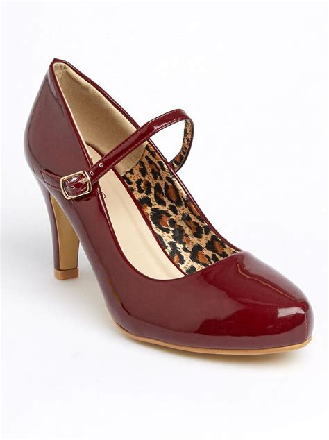 mary jane heels dark red footwork heels