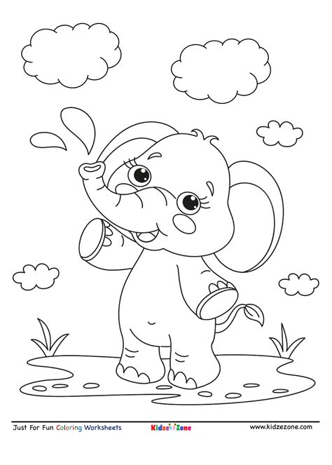 baby elephant  fun coloring page coloring home