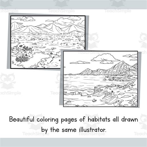 polar habitat coloring pages  art templates biome art project