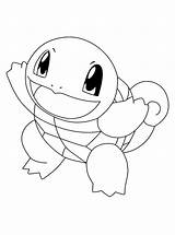 Squirtle Coloring Pages Color Pokemon Cute sketch template