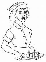 Nurse Nurses Scrub Getdrawings sketch template