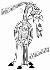 Madagascar Melman Jirafa Fugitivos Imprimir Dibujosparacolorear sketch template