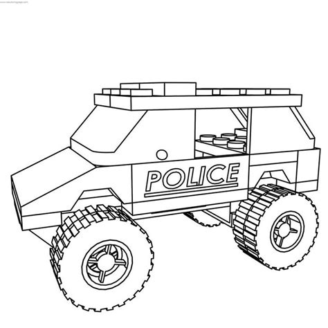 lego city police suv coloring page xe canh sat thanh pho lego canh sat