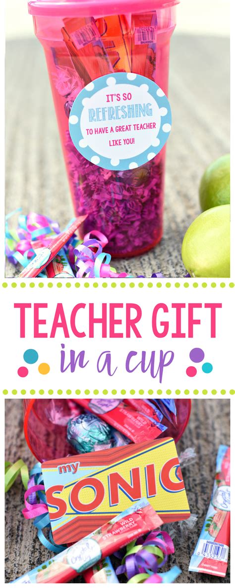refreshing  fun teacher gift   cup fun squared