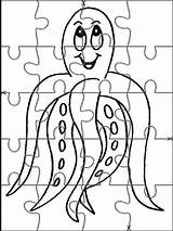 Animales Puzzles Marinos Bebeazul Jigsaw Marino sketch template