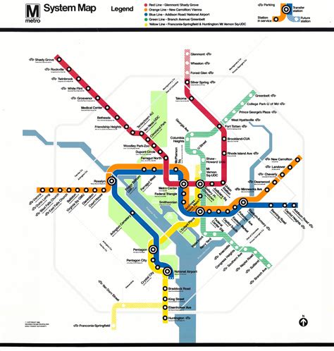 dc metro map blue  maps