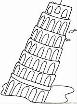 Italy Kostenlos Tower Ausmalbild Coloringhome sketch template
