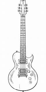 Outline Guitarra Guitare Printable Chitarra Dailyfreepsd Musique Guitars Electrique sketch template