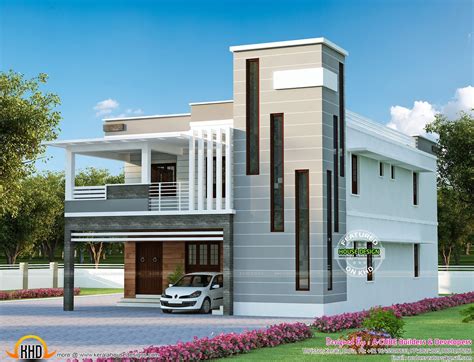 contemporary mix modern house kerala house design small house elevation design  storey