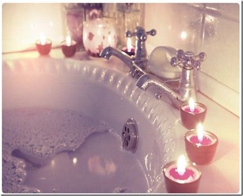 alone time bath candles bath bathtub