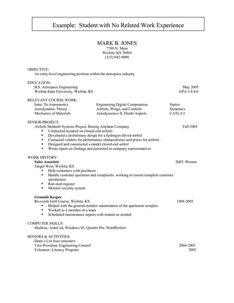 student resume  experience   student resume