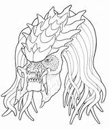 Coloring Pages Predator Alien Scary Drawing Face Aliens Getdrawings Getcolorings sketch template