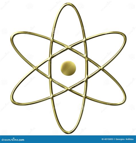 golden atom symbol royalty  stock photo image