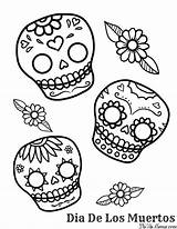 Coloring Dead Skull Getcolorings Pages sketch template