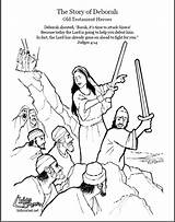 Deborah Judges Barak Stories Bibel Church Children Zota Rosette sketch template