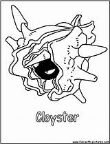 Cloyster Pokemon sketch template