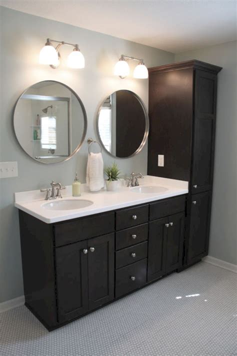 pin  barbara chretien  bathroom remodeling black cabinets